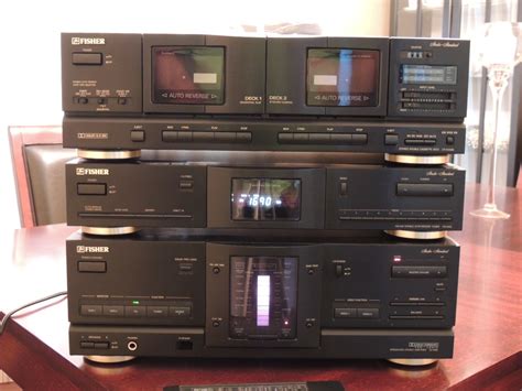 3 Piece Fisher Stereosurround System Cr W9435 Dual Cassette Fm9435