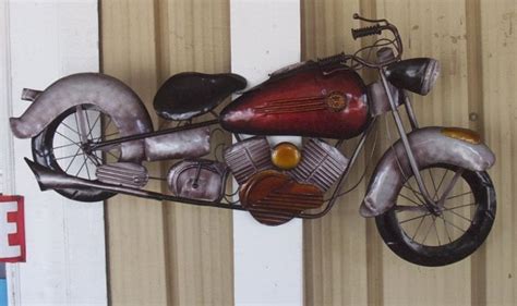 See more ideas about metal art, scrap metal art, welding art. 40 inch Metal Motorcycle wall art $125 limited supply - Yelp
