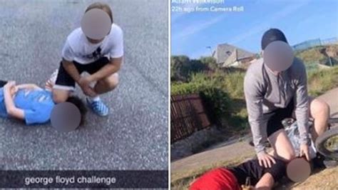 It's called the 'george floyd challenge'. George Floyd Challenge: arrestati gli autori delle foto