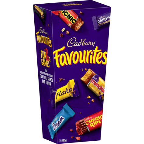 cadbury favourites boxed chocolate 820g woolworths