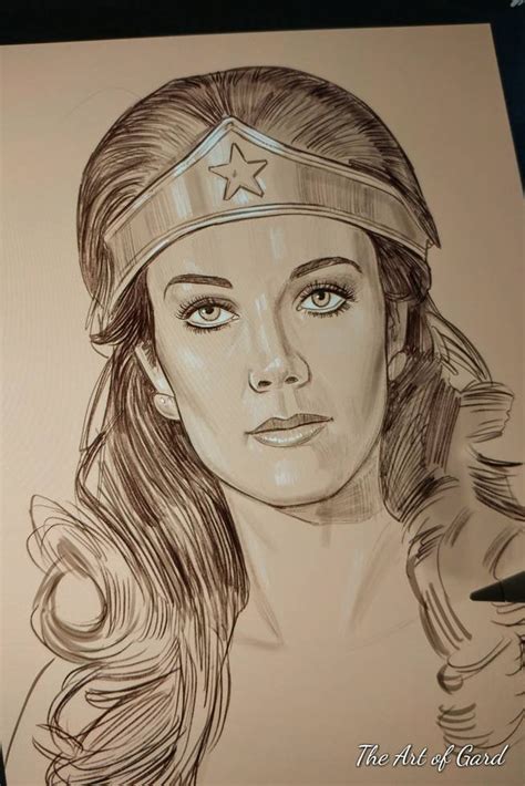 Wonder Woman Lynda Carter Portrait 11x17 Art Print Etsy