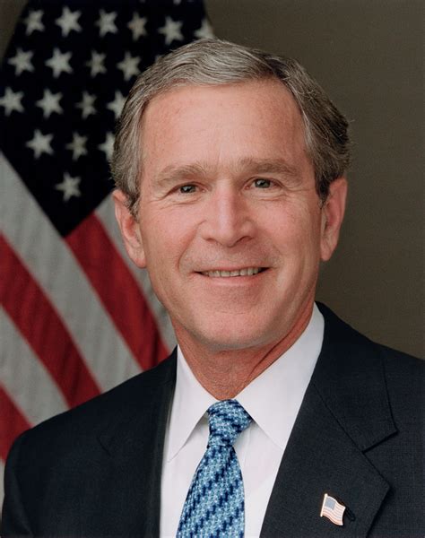 President Bush Poses For His Official Portrait In The Roosevelt Room