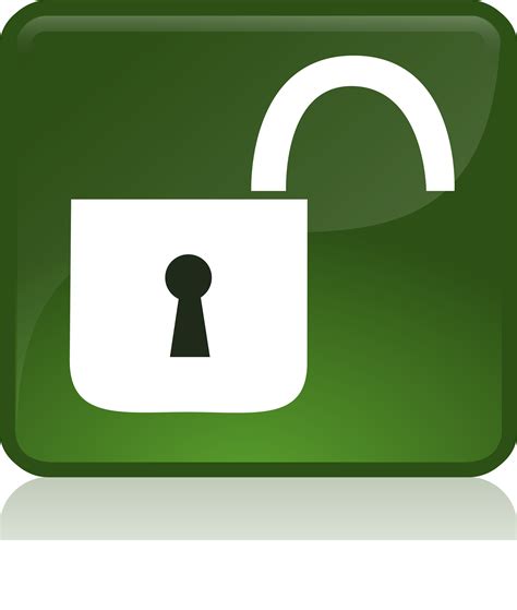 Clipart - Opened lock