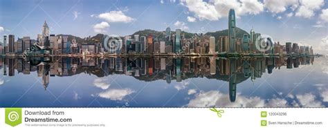 The Skyline Of Hong Kong Victoria Harbour And Central On