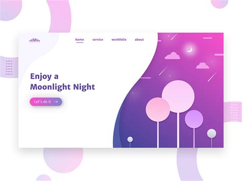Website Homepage Ui Design Moonlight Night Concept By Morsalin Sarker