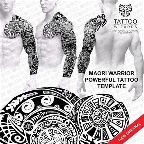 Maori Warrior Powerful Vector Tattoo Template Stencil Tattoo Wizards