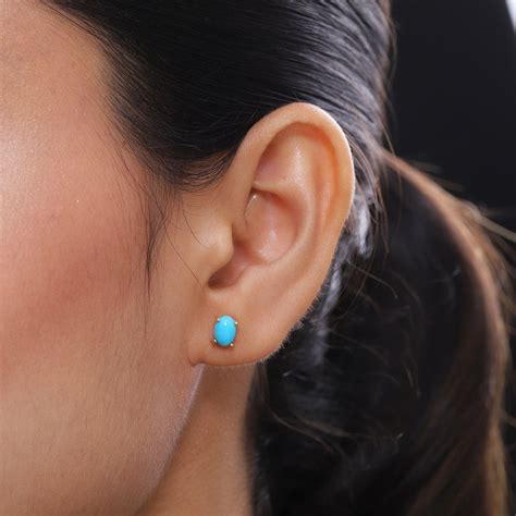 Sleeping Beauty Turquoise Stud Earring Turquoise Earring In Etsy
