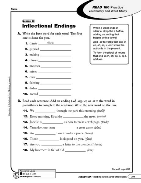 20 Inflectional Endings Worksheets 2nd Grade Desalas Template