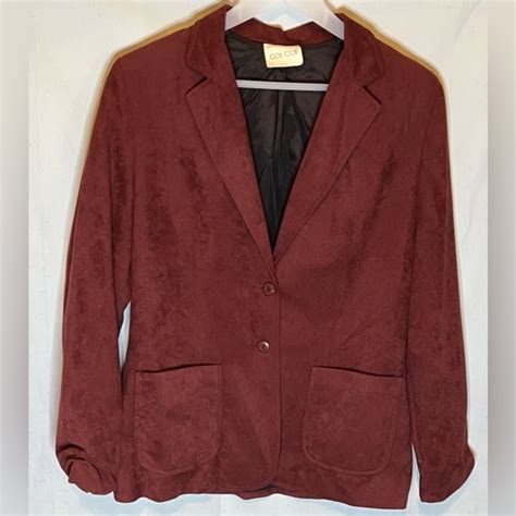 Cos Cob Jackets And Coats Vintage Cos Cob Faux Suede Blazer Poshmark