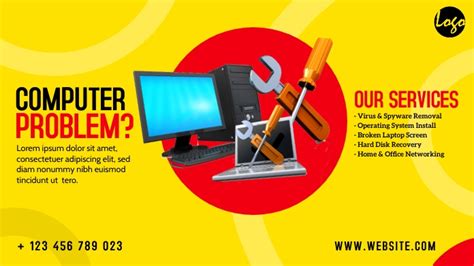 Computer Repair Service Ad Template Postermywall