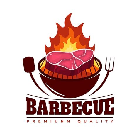 Modello Dettagliato Del Logo Del Barbecue Vettore Gratis