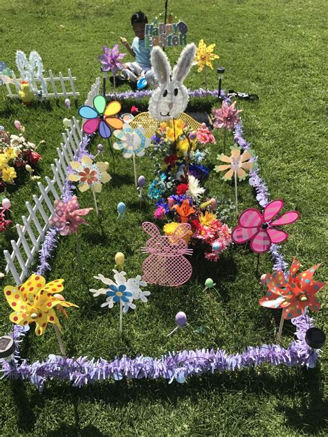 Easter Decor April 16 2017 Cemetery Decorations Cemetary