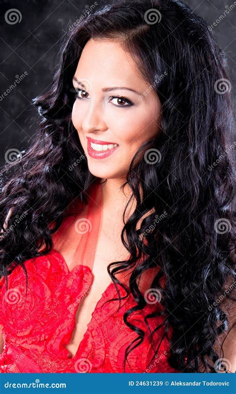 Beautiful Glamorous Woman With Red Dress Stock Image Image Of Figure Club 24631239