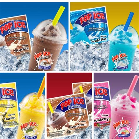 Pop Ice Es Blender Milk Shake Powder 25g X 10 Indonesia Imported