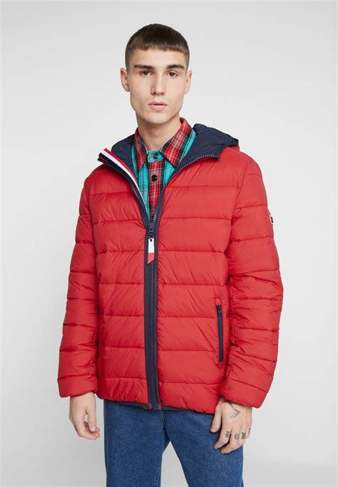 tommy jeans tjm essential winter jacket racing red red uk