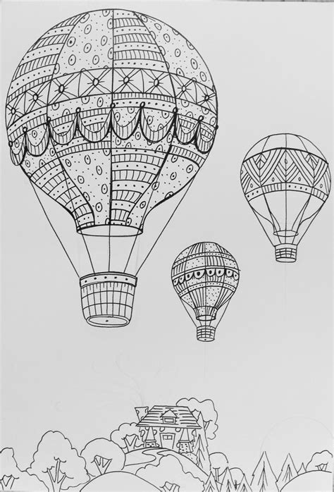 Hot Air Balloons Hot Air Balloon Drawing Hot Air Balloons Art Hot Air Balloon Tattoo