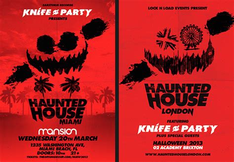 knife party haunted house 2013 on behance