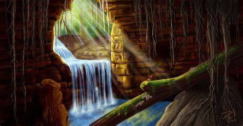 Cave River Company Design Waterfall Outdoor