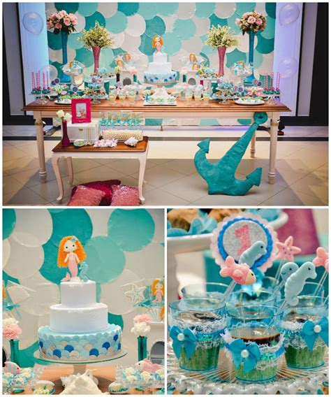 Karas Party Ideas Mermaid Themed First Birthday Party Planning Ideas