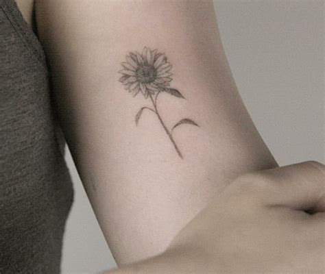 Dainty Sunflower Tattoo Tattoos Sunflower Tattoo Shoulder Sunflower