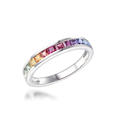 Rainbow Sapphire Eternity Ring Phillip Stoner The Jeweller