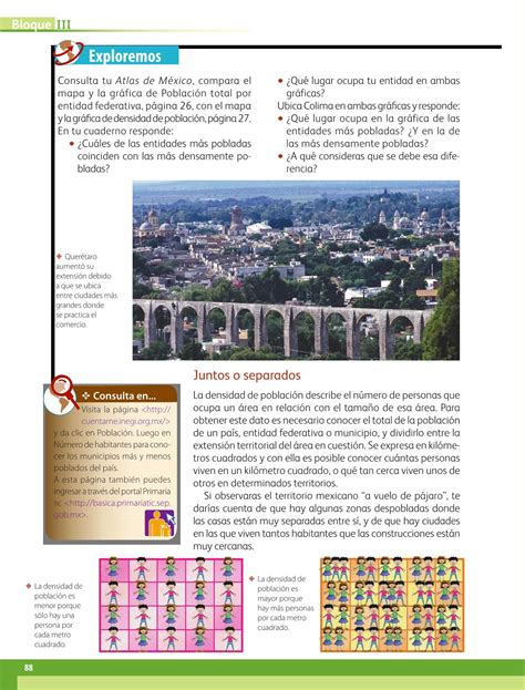 Libro de geografia 4 grado pagina 142 contestado. Geografía Cuarto grado 2016-2017 - Online | Libros de Texto Online | Página 88