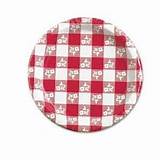 Red Gingham Paper Plates Photos
