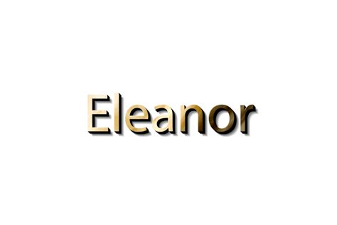 Eleanor 3d Name 15079681 Png