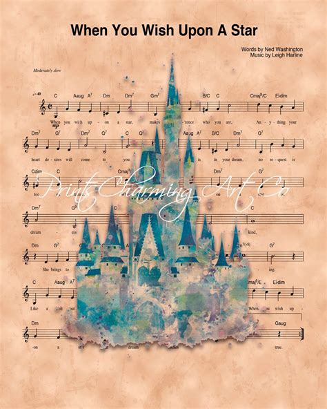 An Image Of A Castle With Music Sheets In Front Of It And The Words