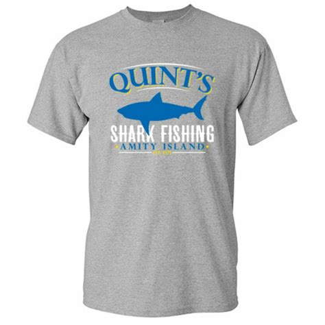 Quints Amity Island Shark Fishing T Shirt Shirts Beach Apparel