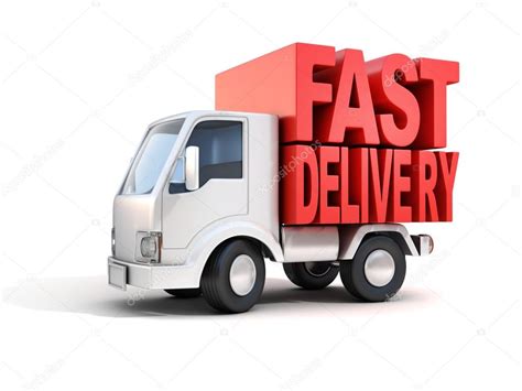 Delivery Van With Fast Delivery Letters On Back Stock Photo By ©koya979