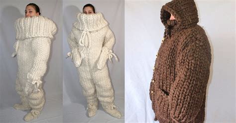 This Giant Knitted Adult Onesie Is Perfect For People Who Are Always Cold
