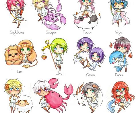 Chibi Anime Zodiac Signs