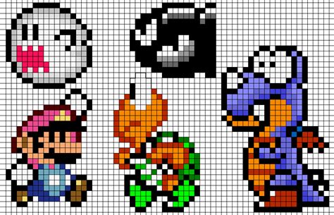 Mario Patterns For Adam Mario P Rlm Nster Pixel Konst