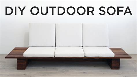 Modern & sophisticated outdoor sofa. DIY Outdoor Sofa - YouTube