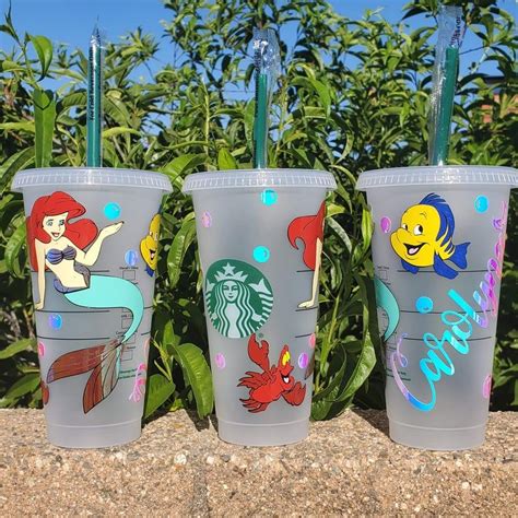 The Little Mermaid Starbucks Reusable Cold Cup Ariel Starbucks Cup
