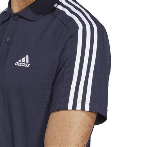 Adidas Mens Cotton 3 Stripes Polo Shirt Short Sleeve Polos Sports