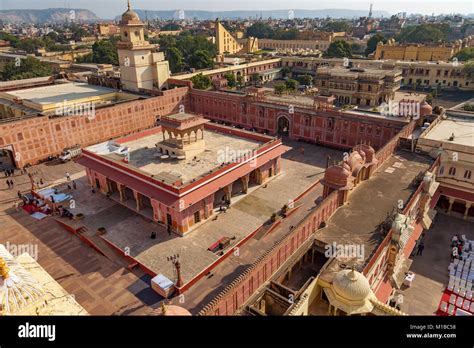 City Palace Jaipur Rajasthan Aerial View Of Royal Palace Compound