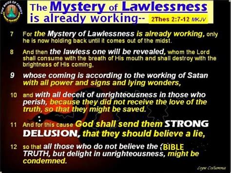 The word for lawlessness in the bible is often translated iniquity. according to the bible, the root of all lawlessness is rebellion. CROSS TALK -"WATCHMEN WARNING" FALSE OSAS HYPER GRACE ...