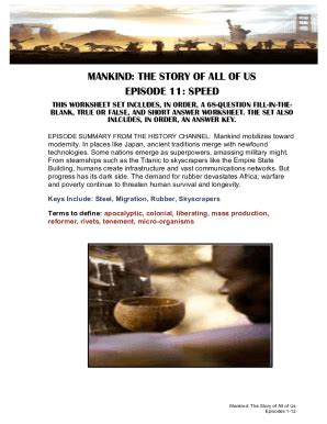 Mankind the story of all of us episode 11 worksheet answers