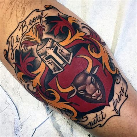 Animal tattoo designs make an excellent choice if you wish to emphasize certain aspects of your uniqueness. 50 Family Crest Tattoos For Men - Proud Heritage Designs