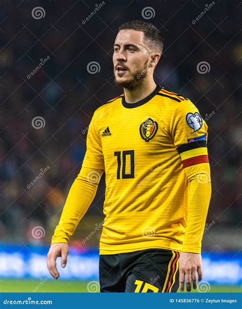 Belgium National Football Team Captain Eden Hazard Editorial Photo