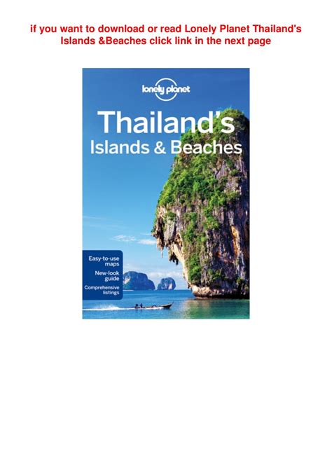 Download In Pdf Lonely Planet Thailands Islands And Beaches Book