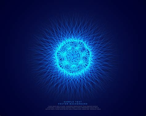 Blue Abstract Science Background With Glowing Atomic Energy Download