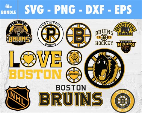 Boston Bruins Svg Bundle Clipart Cut Files For Silhouette Files For