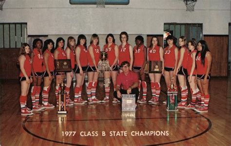 Class B State Champions 1977 Girls Basketball Erick Ok Postcard