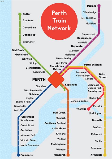 Perth Train Map On Behance