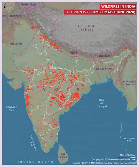 Map Showing Wildfires In India Answers
