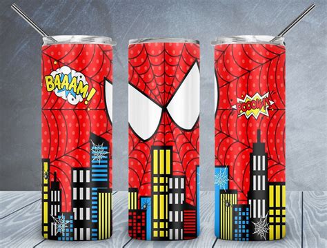 Spider Man Marvel 20oz Skinny Straight & Tapered Bundle | Etsy