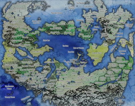 Stormtomes Large Fantasy World Map For Rpg 5e Dungeons And Dragons Game